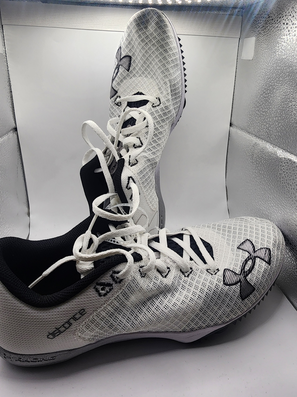 Under Armour Kick Distance 4 Track Shoes White 3025460-100 +spikes